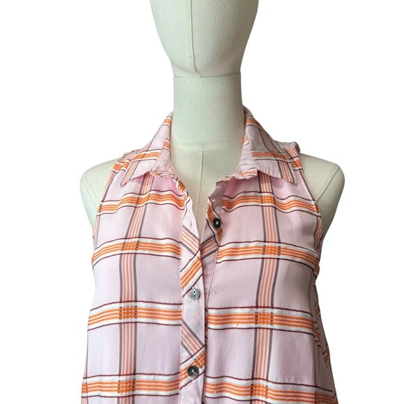 Maeve by Anthropologie Sleeveless Plaid Ruffle Hem Dress | Size XS - Picture 9 of 9
